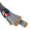 Cable USB-A a Lightning Baseus P10355802111-00 — 1 m, 5V/2.4A, USB PD, fibra aramida, negro