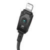Cable USB-A a Lightning Baseus P10355802111-00 — 1 m, 5V/2.4A, USB PD, fibra aramida, negro