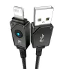 Cable USB-A a Lightning Baseus P10355802111-00 — 1 m, 5V/2.4A, USB PD, fibra aramida, negro
