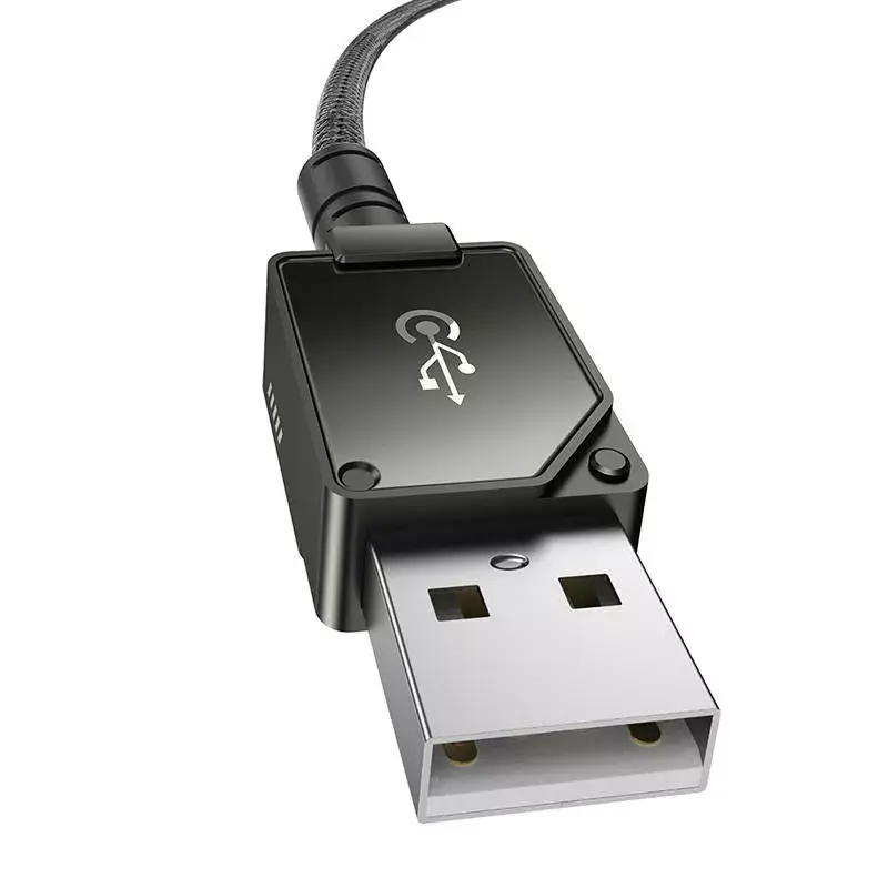 Cable USB-A a Lightning Baseus P10355802111-00 — 1 m, 5V/2.4A, USB PD, fibra aramida, negro