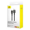 Cable USB-A a Lightning Baseus P10355802111-00 — 1 m, 5V/2.4A, USB PD, fibra aramida, negro