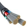 Cable USB-A a Lightning Baseus 1 m 5 V 2,4 A blanco, USB PD, 480 Mbit/s