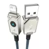 Cable USB-A a Lightning Baseus 1 m 5 V 2,4 A blanco, USB PD, 480 Mbit/s