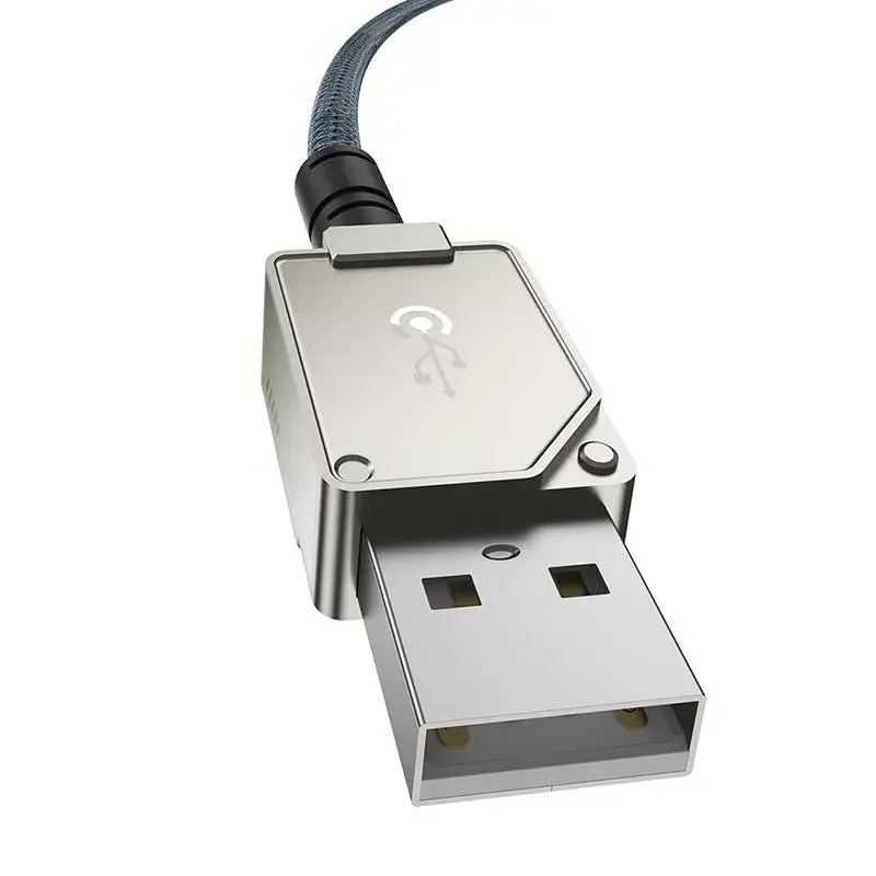 Cable USB-A a Lightning Baseus 1 m 5 V 2,4 A blanco, USB PD, 480 Mbit/s