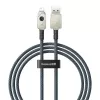 Cable USB-A a Lightning Baseus 1 m 5 V 2,4 A blanco, USB PD, 480 Mbit/s