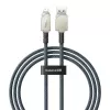 Cable USB-A a Lightning Baseus 1 m 5 V 2,4 A blanco, USB PD, 480 Mbit/s