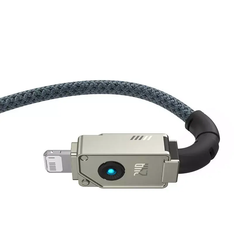 Cable USB-A a Lightning Baseus 1 m 5 V 2,4 A blanco, USB PD, 480 Mbit/s