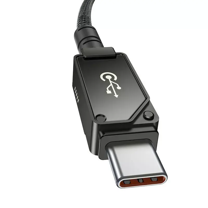 Cable USB-C a Lightning Baseus Unbreakable 1 m 20W — fibra aramida, 480 Mbit/s, negro