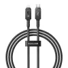 Cable USB-C a Lightning Baseus Unbreakable 1 m 20W — fibra aramida, 480 Mbit/s, negro