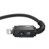 Cable USB-C a Lightning Baseus Unbreakable 1 m 20W — fibra aramida, 480 Mbit/s, negro