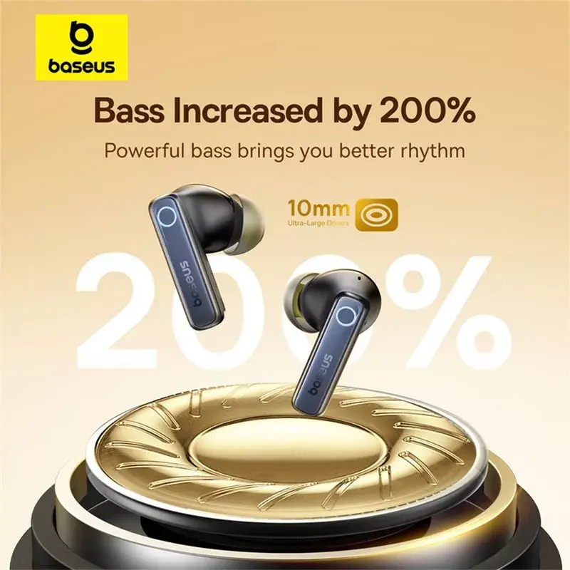 Baseus Bowie 35 A00073800123-00 auriculares intraurales totalmente inalámbricos, ANC, Bluetooth, negros