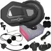 FreedConn T-Max S V4 Pro Single intercomunicador para moto, negro