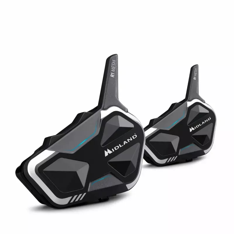 Midland R1 MESH TWIN intercomunicador para moto, pack doble (2 uds.)