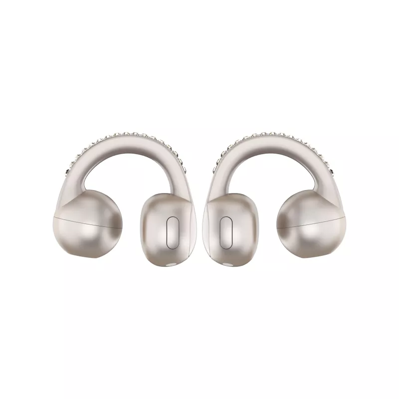 Headset Motorola Moto Buds Loop Bluetooth ear-clip-on binaural, Dolby Atmos, Bluetooth 5.0, ANC, 8 h de reproducción, estuche de carga 520 mAh, beige