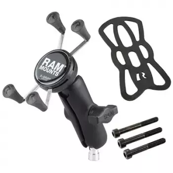 Soporte para telefono RAM Mounts X-Grip abrazadera de manillar de moto negro