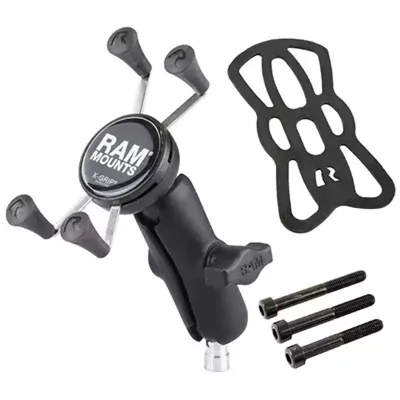 Soporte para telefono RAM Mounts X-Grip abrazadera de manillar de moto negro