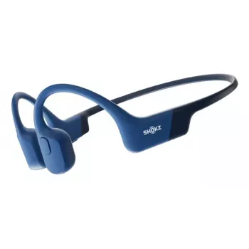 Auriculares deportivos inalambricos con banda para cuello Shokz OpenRun — conduccion osea, Bluetooth, 20–20000 Hz, 33 m, azul