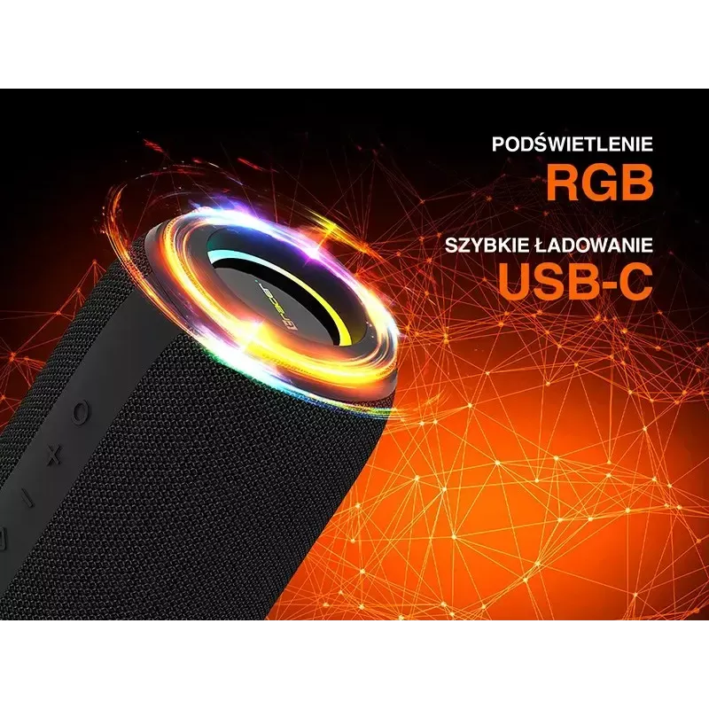 Altavoz portatil estereo TRACER XtremeBeat TWS — 15 W, IPX6, Bluetooth 5.3, 6 h, AUX/USB, microfono