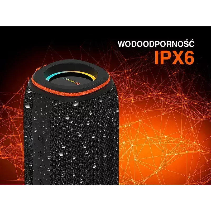 Altavoz portatil estereo TRACER XtremeBeat TWS — 15 W, IPX6, Bluetooth 5.3, 6 h, AUX/USB, microfono