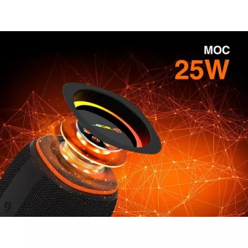Altavoz portatil estereo TRACER XtraVox XL TWS BT RGB — 25 W RMS, IPX6, Bluetooth 5.3, AUX, USB-A