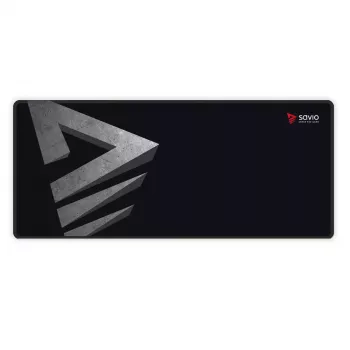 Alfombrilla gaming SAVIO Precision Control L — 700×300×3 mm, goma, negra, superficie estampada