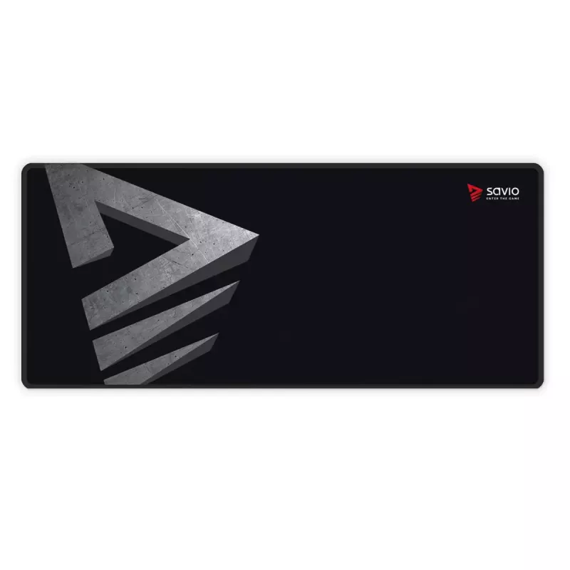 Alfombrilla gaming SAVIO Precision Control L — 700×300×3 mm, goma, negra, superficie estampada