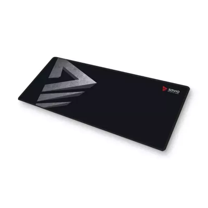 Alfombrilla gaming SAVIO Precision Control L — 700×300×3 mm, goma, negra, superficie estampada