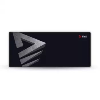 Alfombrilla gaming SAVIO Precision Control L — 700×300×3 mm, goma, negra, superficie estampada