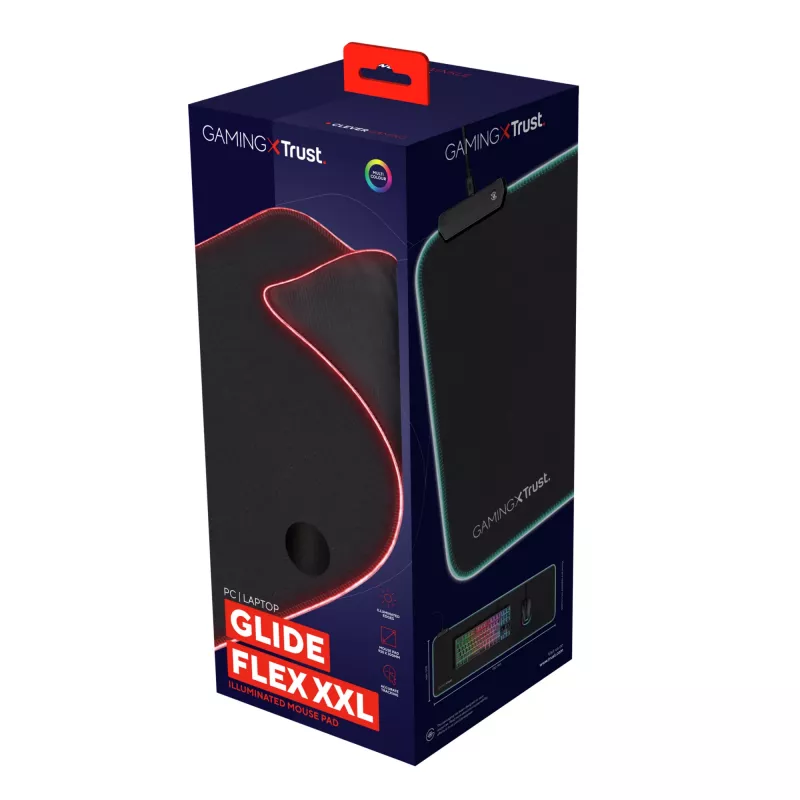 Alfombrilla de ratón gaming Trust GXT 764 Glide-Flex XXL negra