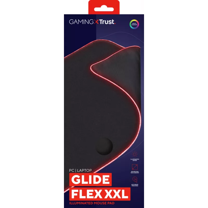 Alfombrilla de ratón gaming Trust GXT 764 Glide-Flex XXL negra