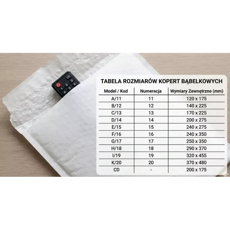 Sobres de envío acolchados de burbujas BSTech K20 — 370 x 480 mm, 50 uds., sobres acolchados de protección
