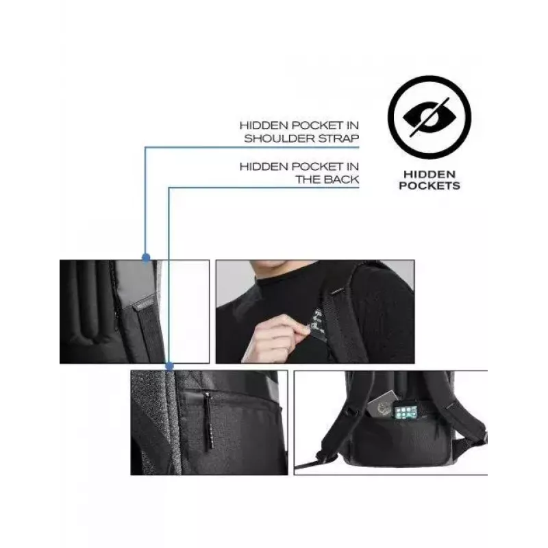 Mochila de ocio XDDESIGN Urban gris Fabric — 27 l, resistente al agua, compartimento para portátil de 15,6