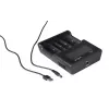 Cargador XTAR VC4SL para celdas Li-Ion, Ni-MH, Ni-Cd – 4 bahías, alimentación DC, compatible con 18650 y otras pilas cilíndricas, negro