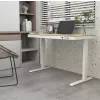 Escritorio Tuckano con regulación eléctrica de altura ET119W-C blanco/roble