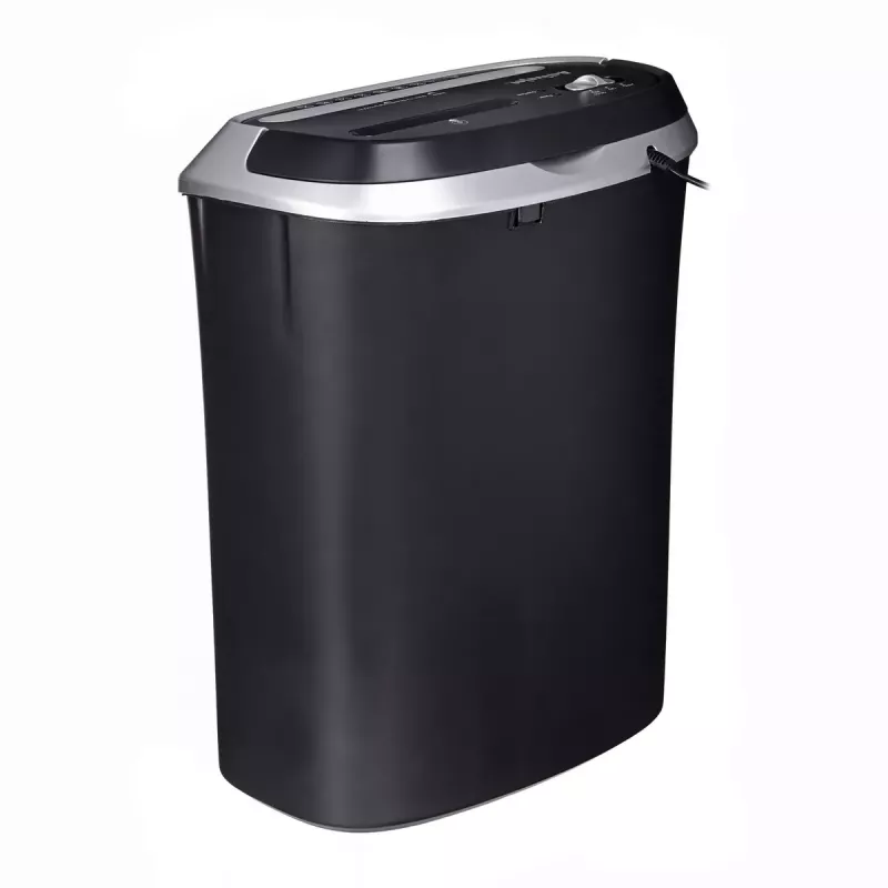 Activejet ASH-1201D trituradora de papel, P-3, 12 hojas, 25 l, fragmentos de 5x38 mm, negro/plateado