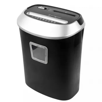 Destructora de papel ActiveJet ASH-1201D, corte en tiras 5 x 38 mm, entrada 22 cm, capacidad 12 hojas, cesta 25 L, P-3, negro