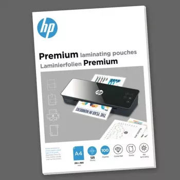 Fundas de plastificar HP 9124, formato A4, grosor máx. 125 µm, 100 uds.