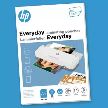 Fundas de plastificar HP 9154, formato A4, grosor máx. 80 µm, pack de 100 uds.