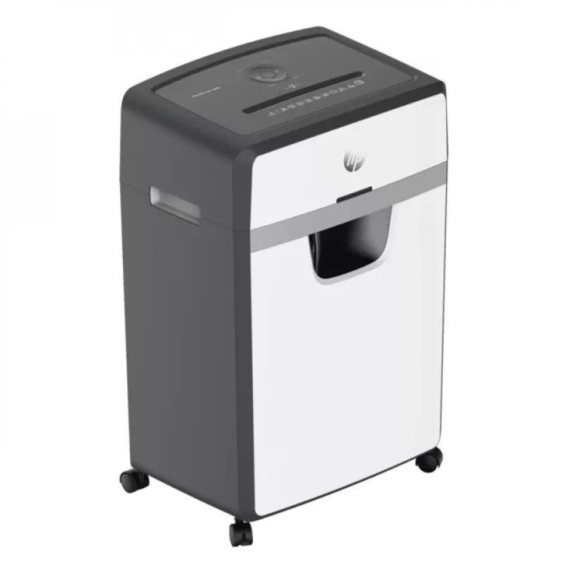 Destructora de papel HP OneShred 24CC corte en partículas 65 dB 22 cm blanca, negra