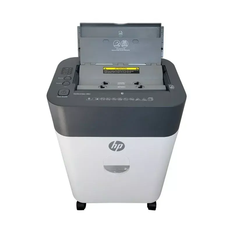 Destructora de papel HP OneShred Auto 100CC corte cruzado 68 dB 22 cm blanca