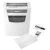 Leitz IQ Home Office P4 trituradora de papel, corte en partículas, 22 cm, 4 x 28 mm, 10 hojas, 23 l, blanco
