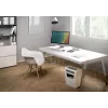 Leitz IQ Home Office P4 trituradora de papel, corte en partículas, 22 cm, 4 x 28 mm, 10 hojas, 23 l, blanco