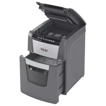 Destructora de papel Rexel AutoFeed+ 90X corte cruzado 55 dB negra, gris