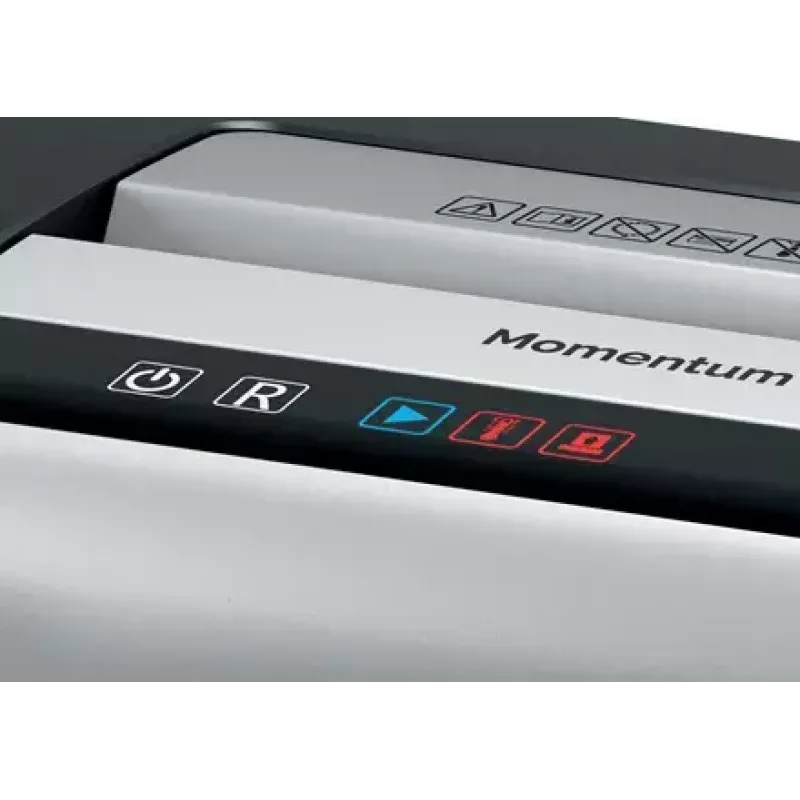 Destructora de papel REXEL Momentum X410 — corte en partículas P-4, 4 x 28 mm, capacidad 10 hojas, cesta 23 litros, antiatascos