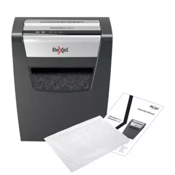Destructora de papel REXEL Momentum X312 — corte en partículas P-3, capacidad 12 hojas, depósito 23 l, 5 x 42 mm