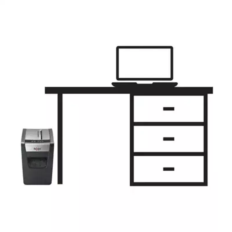 Destructora de papel REXEL Momentum X312-SL – corte en partículas 5 x 42 mm, capacidad 12 hojas, cesta 23 L, control por botones