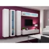 Vitrina Cama Meble VIGO 180 de pared con puertas de cristal 1800×400×300 mm blanco/blanco brillo