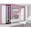 Vitrina Cama Meble VIGO 180 de pared con puertas de cristal 1800×400×300 mm blanco/blanco brillo