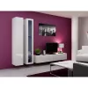 Vitrina Cama Meble VIGO 180 de pared con puertas de cristal 1800×400×300 mm blanco/blanco brillo