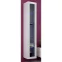 Vitrina Cama Meble VIGO 180 de pared con puertas de cristal 1800×400×300 mm blanco/blanco brillo